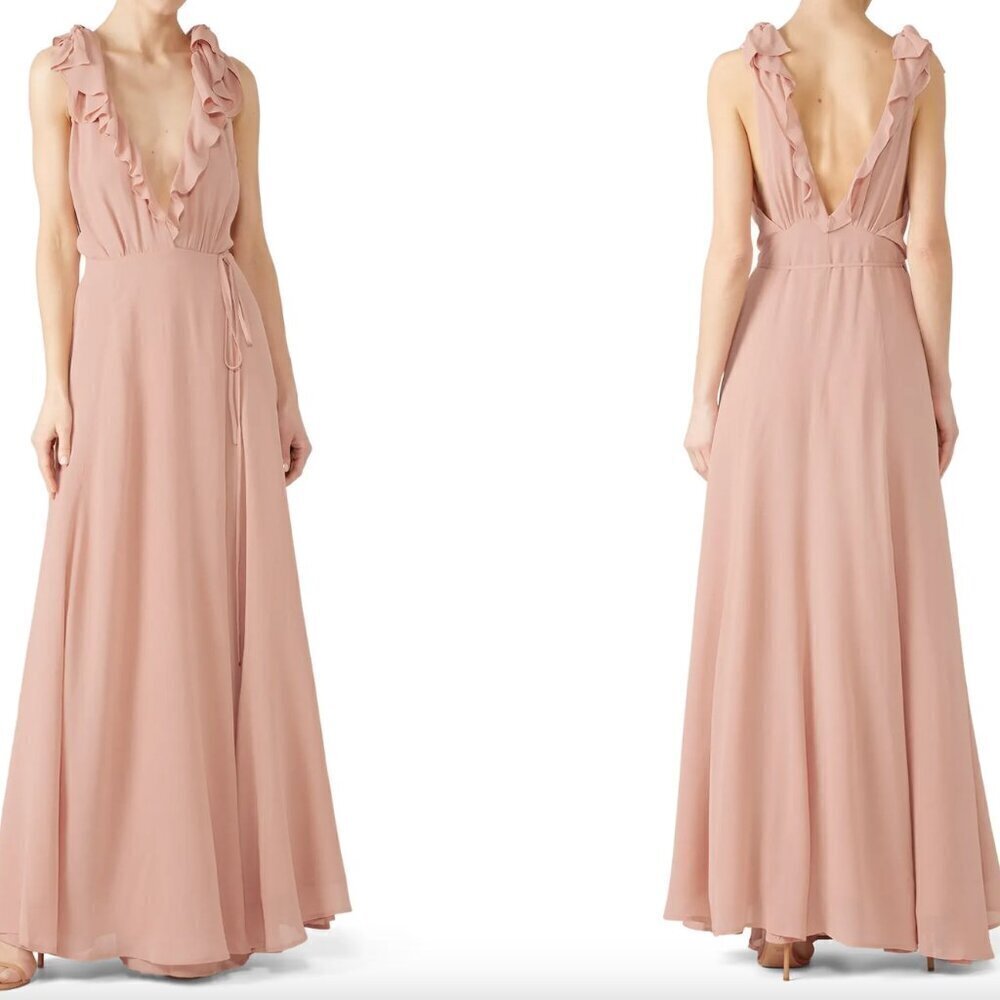 REFORMATION Blush Peppermint Dress Size XL